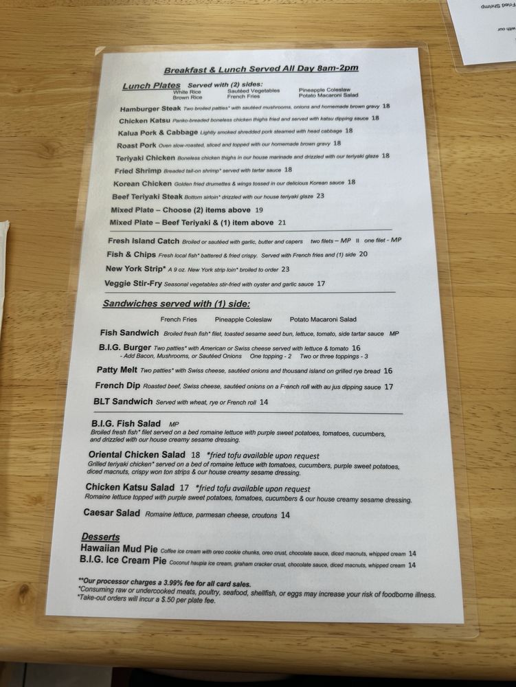 Big Island Grill Menu - Image 7