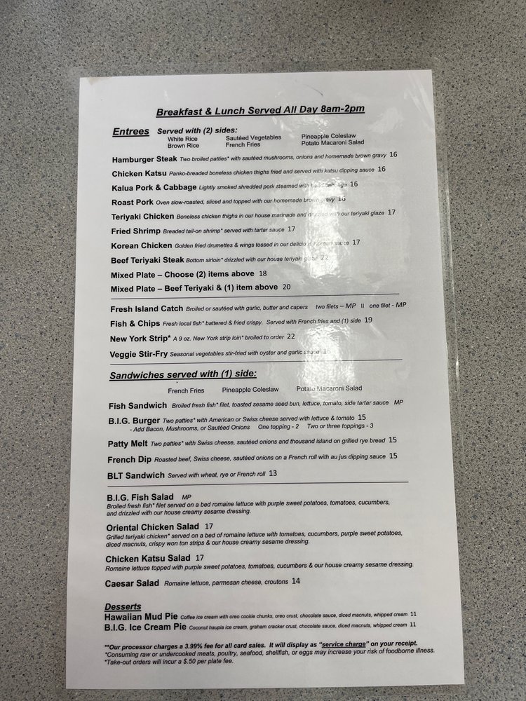 Big Island Grill Menu - Image 8
